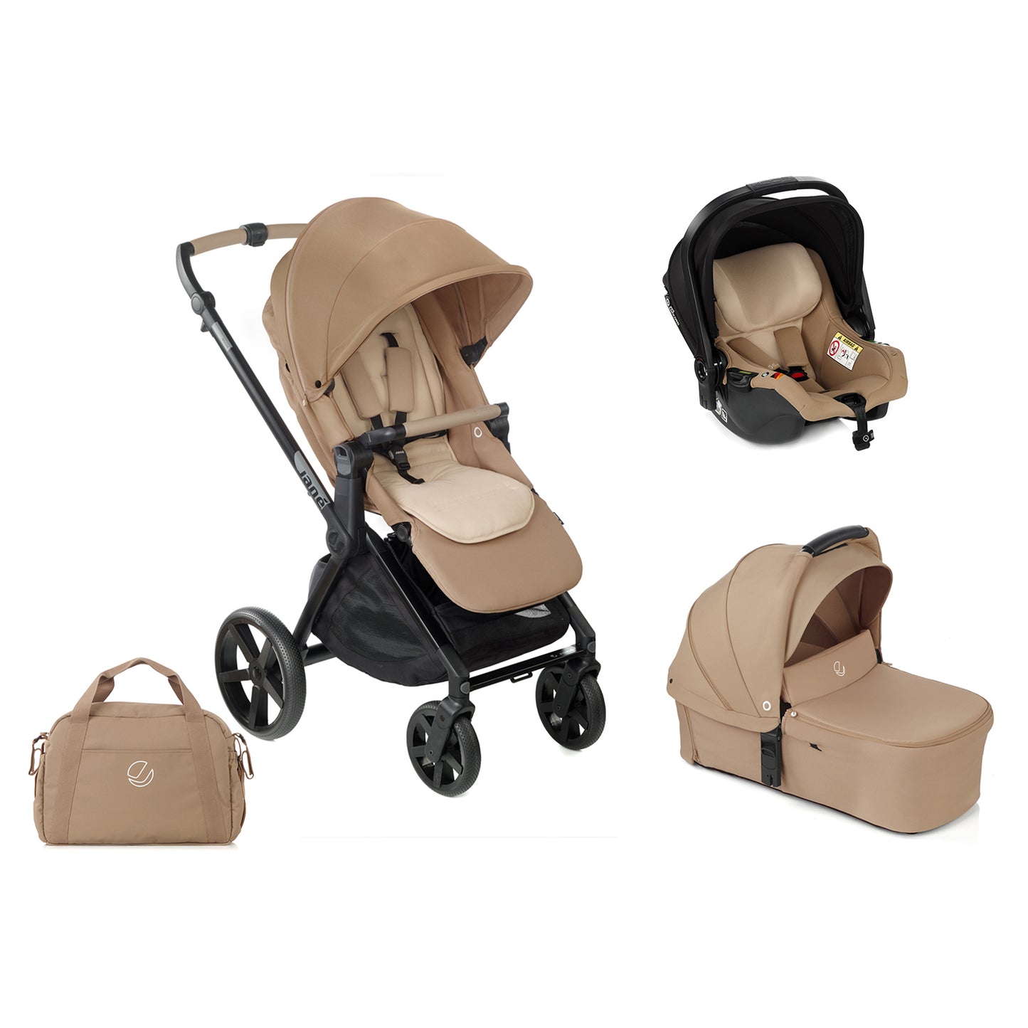Jané Muum-4 + Sweet Carrycot + Koos iSize 3in1 Travel System