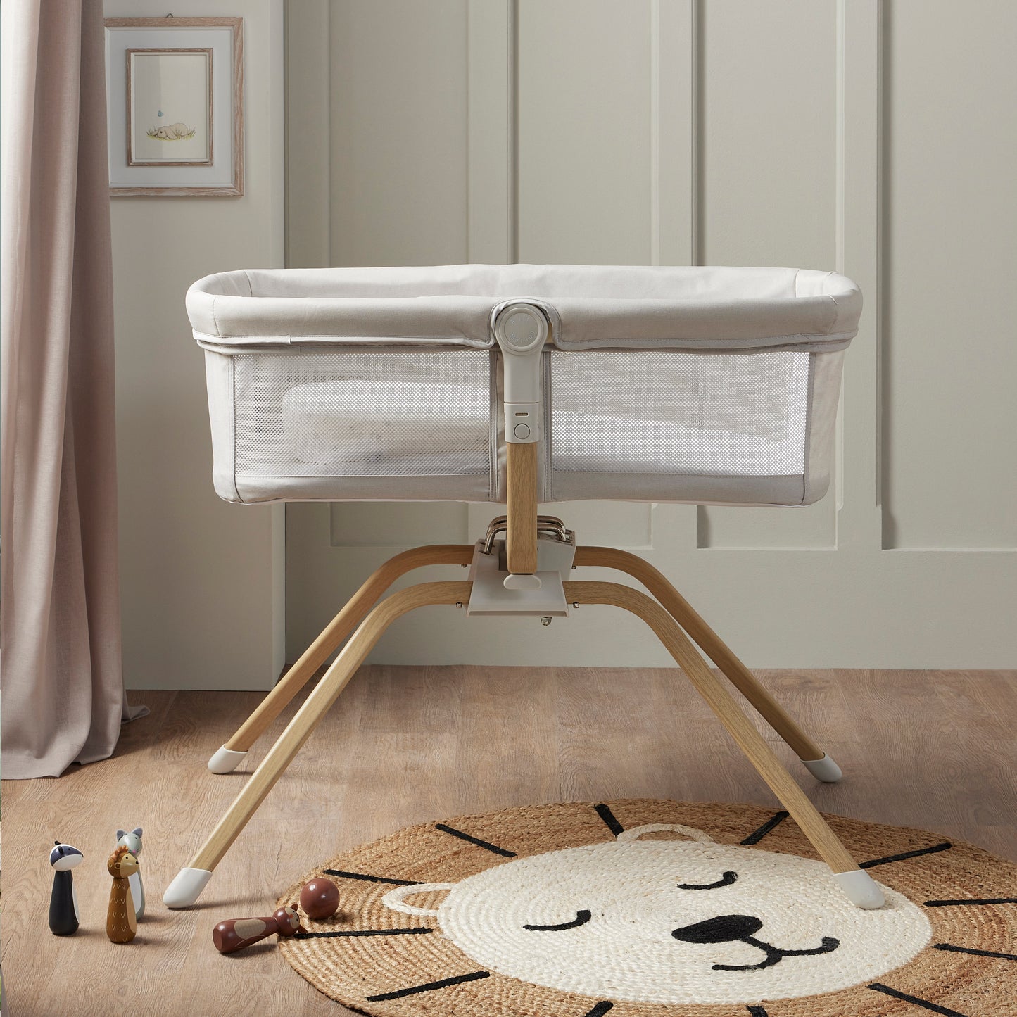 BABYMORE - Air Motion Gliding Crib – Grey