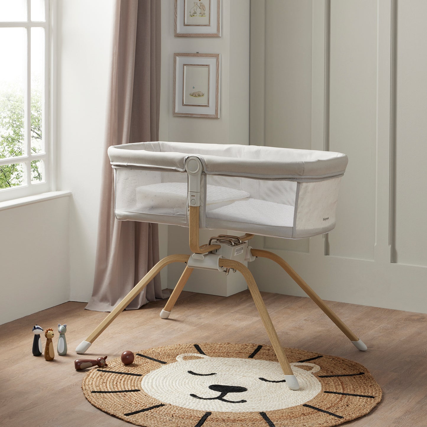 BABYMORE - Air Motion Gliding Crib – Grey