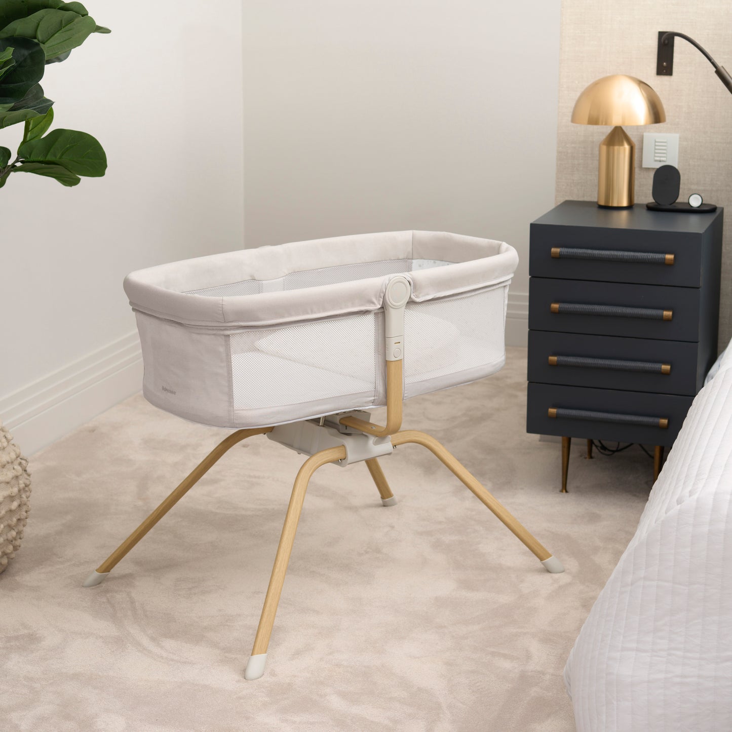 BABYMORE - Air Motion Gliding Crib – Grey