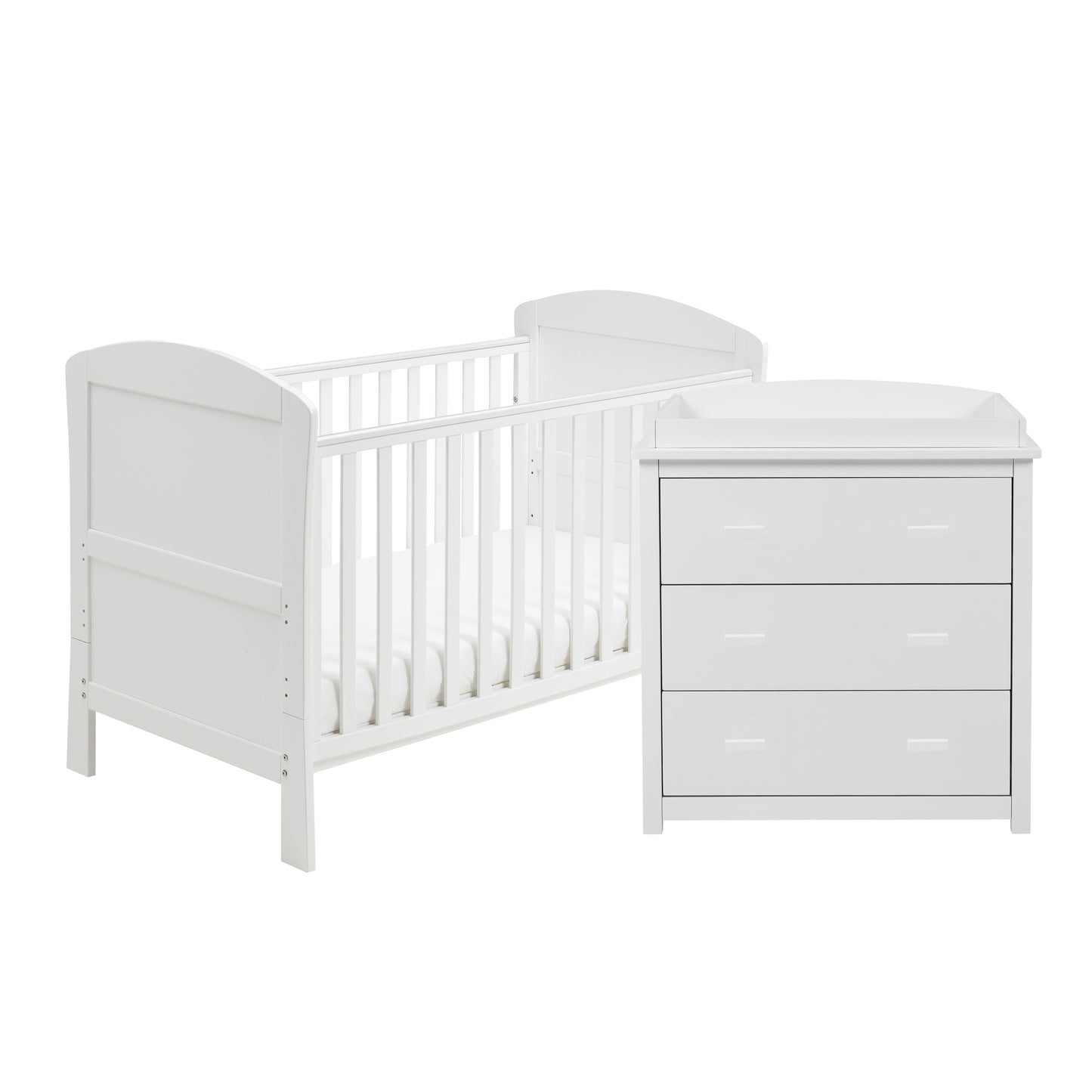 BABYMORE - Aston 2 Piece Nursery Furniture Set – White