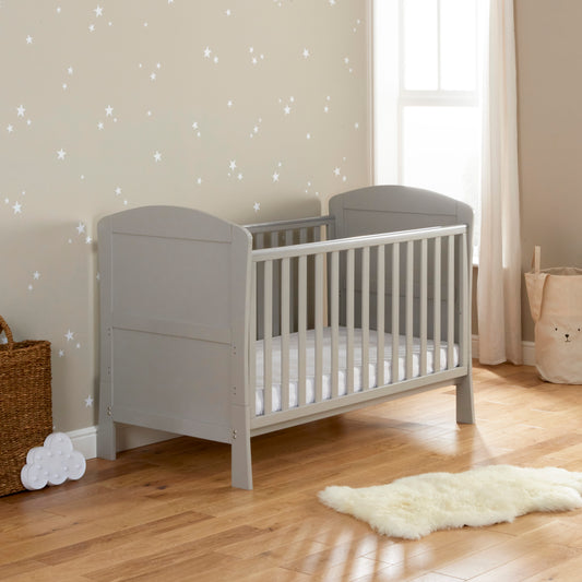 BABYMORE - Aston Drop Side Cot Bed – Grey