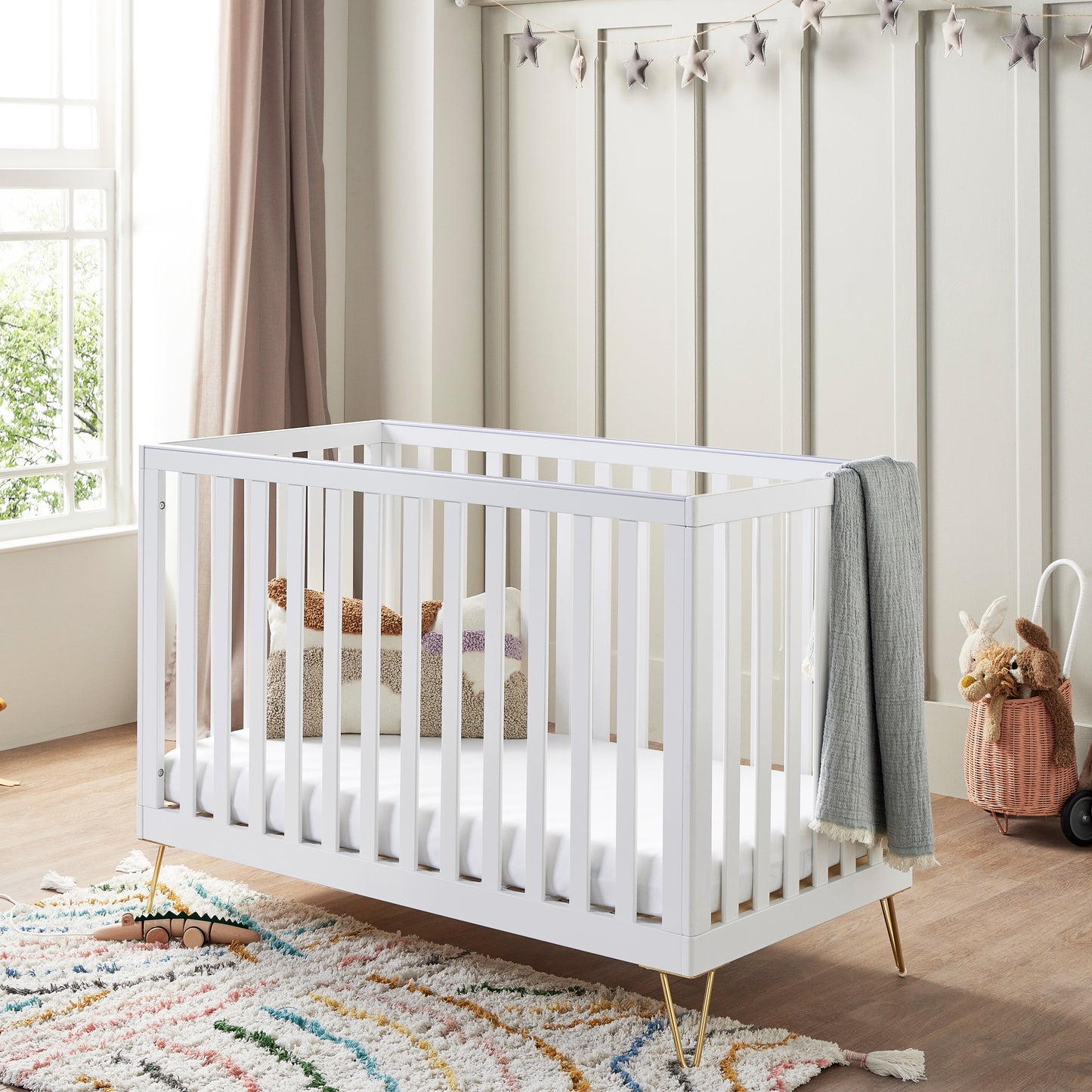 BABYMORE - Kimi Mini Cot Bed – White