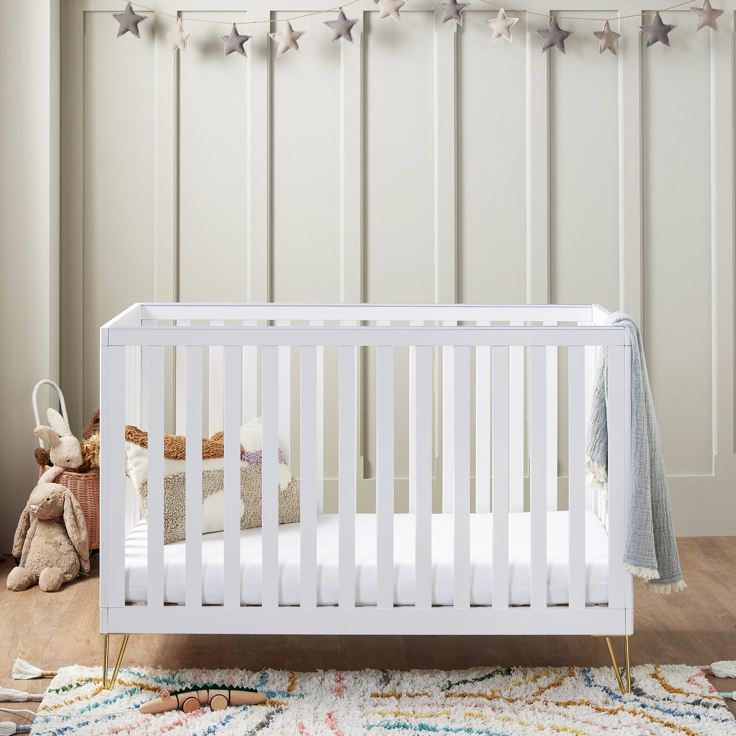 BABYMORE - Kimi Mini Cot Bed – White