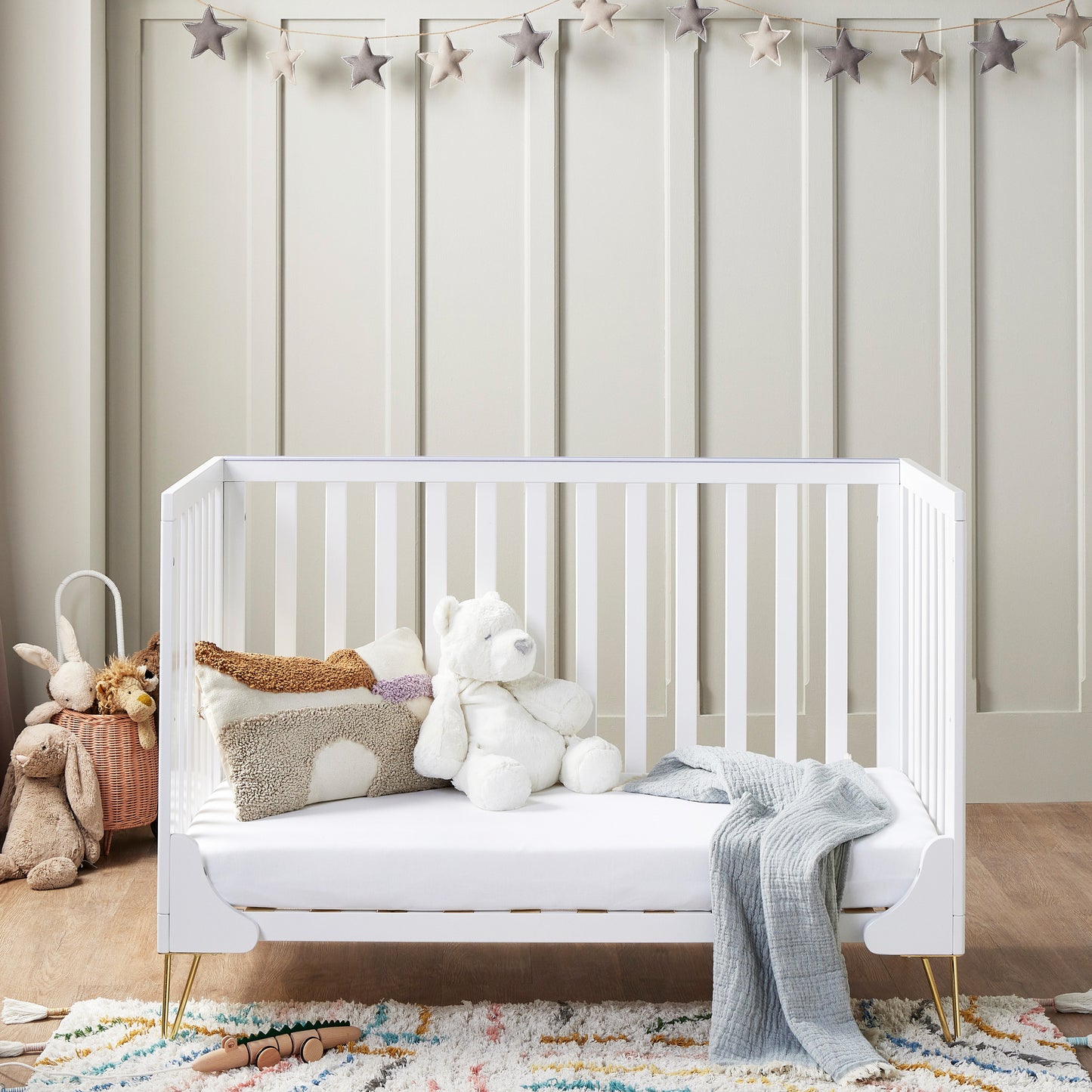 BABYMORE - Kimi Mini Cot Bed – White
