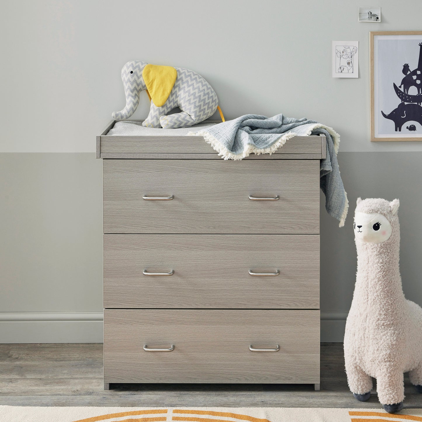 BABYMORE - Caro 2 Piece Nursery Furniture Set – Grey Wash
