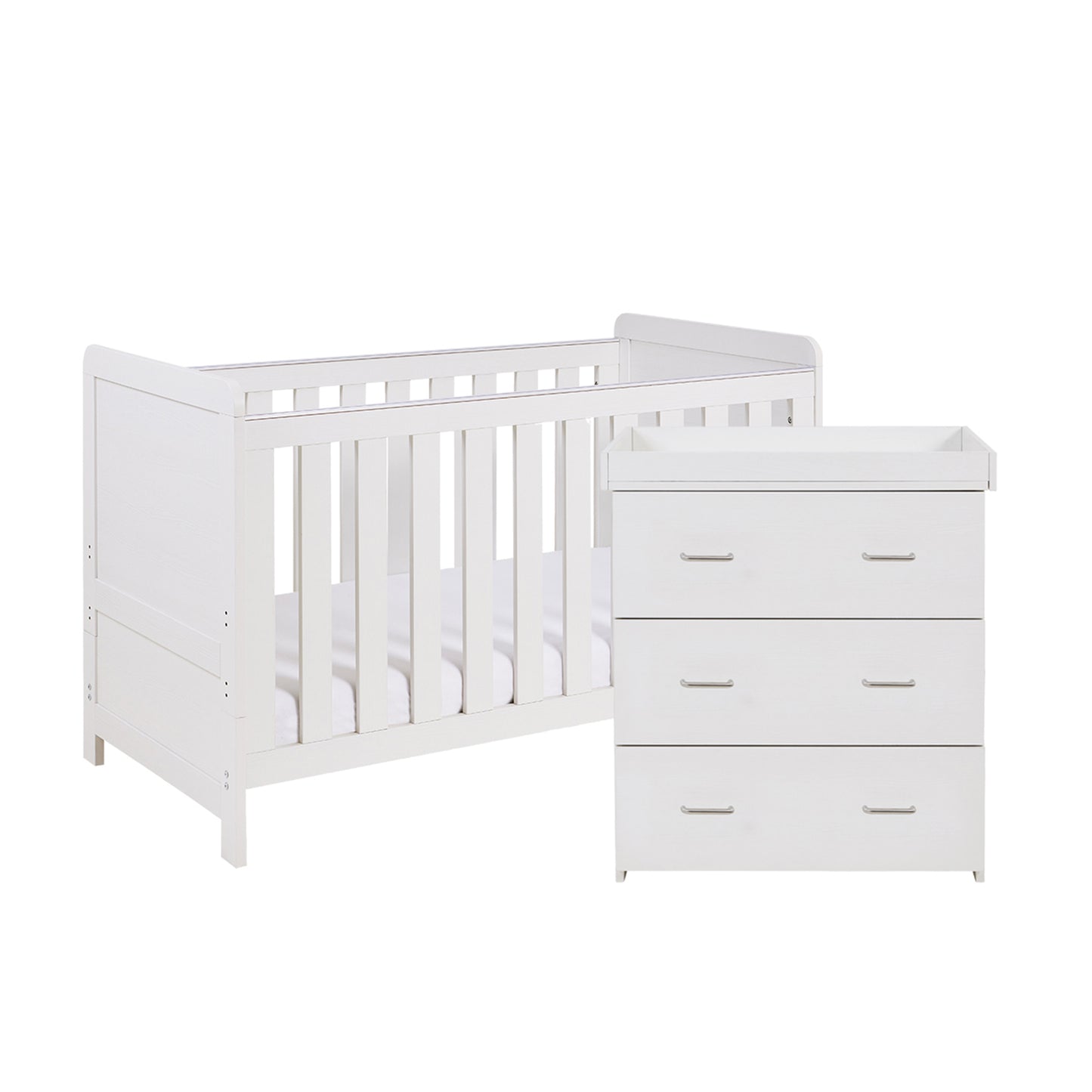 BABYMORE - Caro 2 Piece Nursery Furniture Set – White Wash