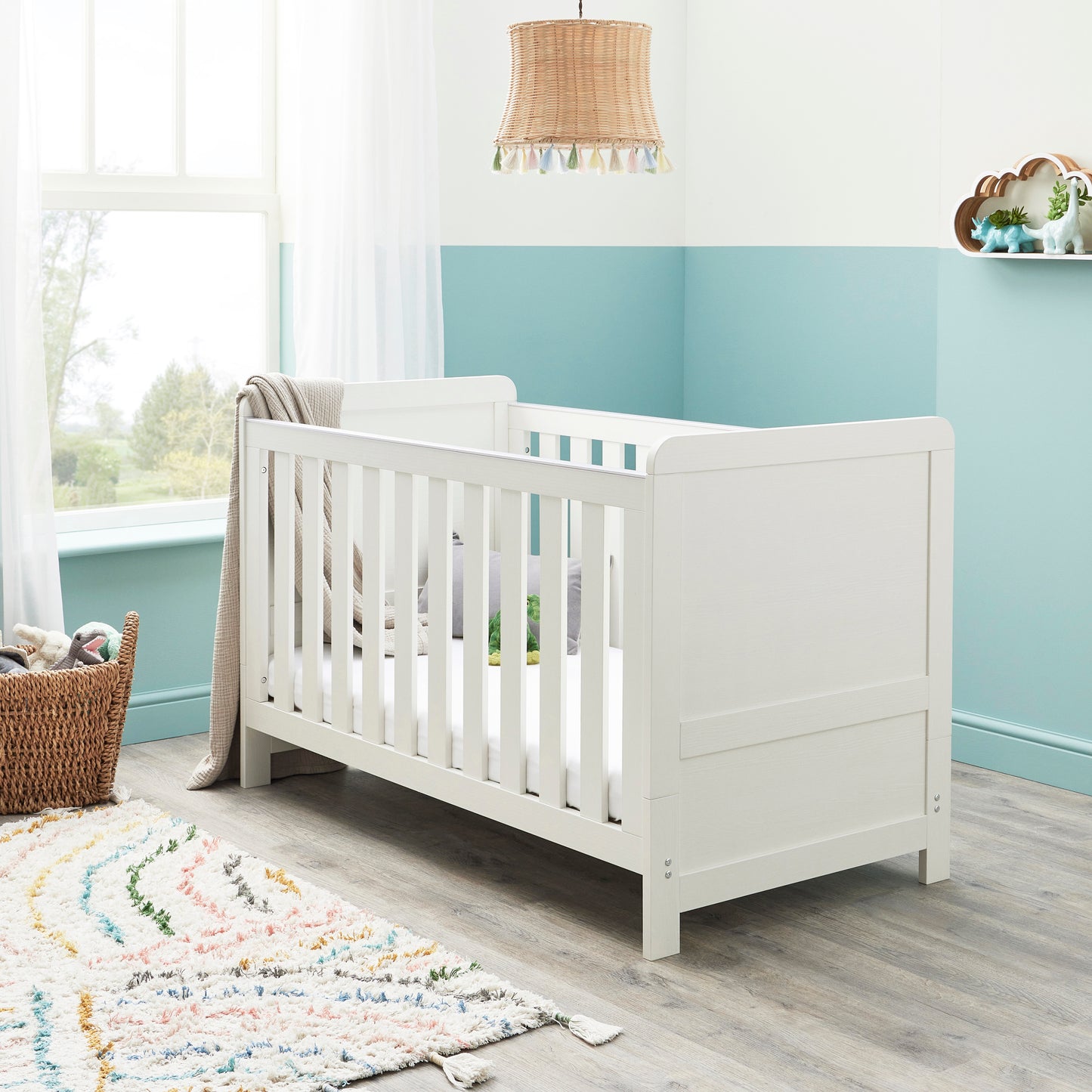 BABYMORE - Caro 3 Piece Nursery Furniture Set – White Wash