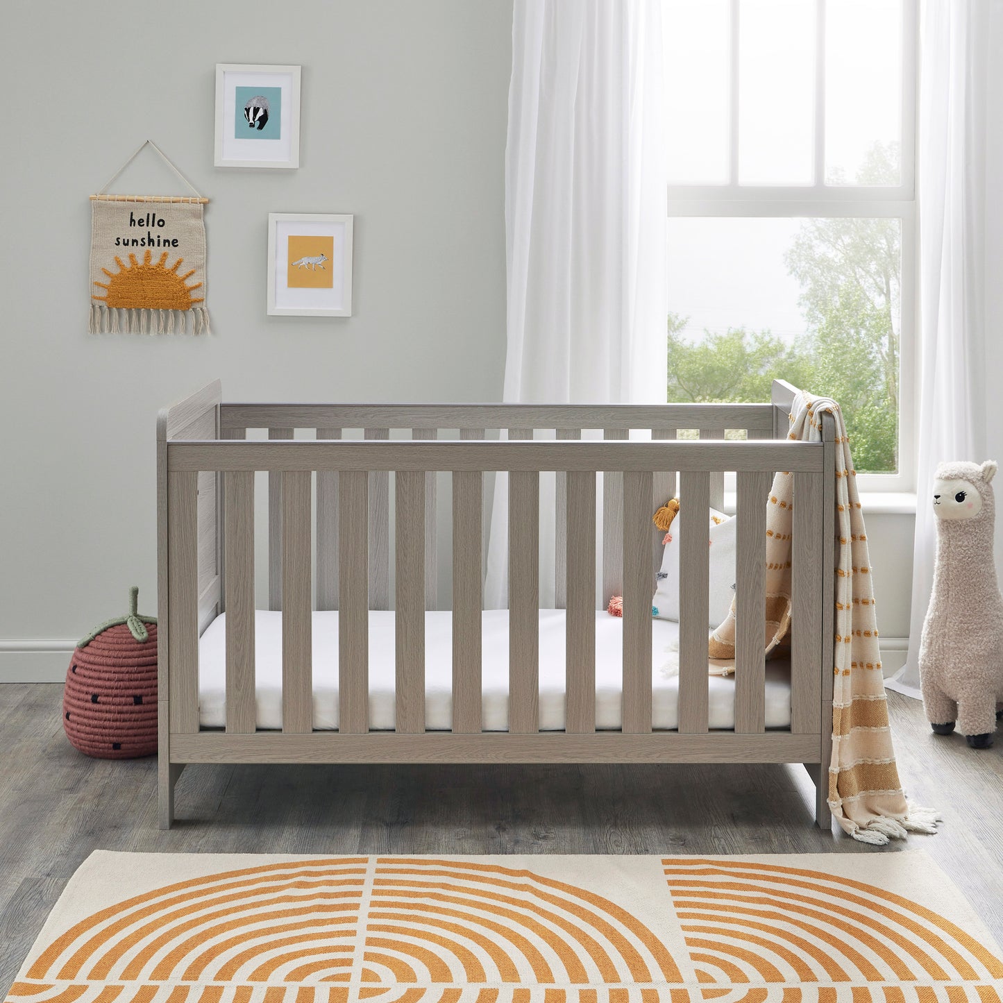BABYMORE - Caro Cot Bed GREY WASH