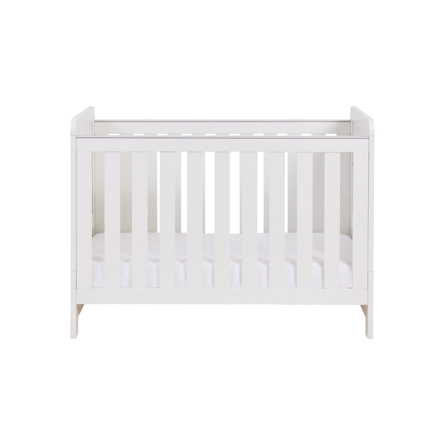 BABYMORE - Caro Mini Cot Bed – White Wash