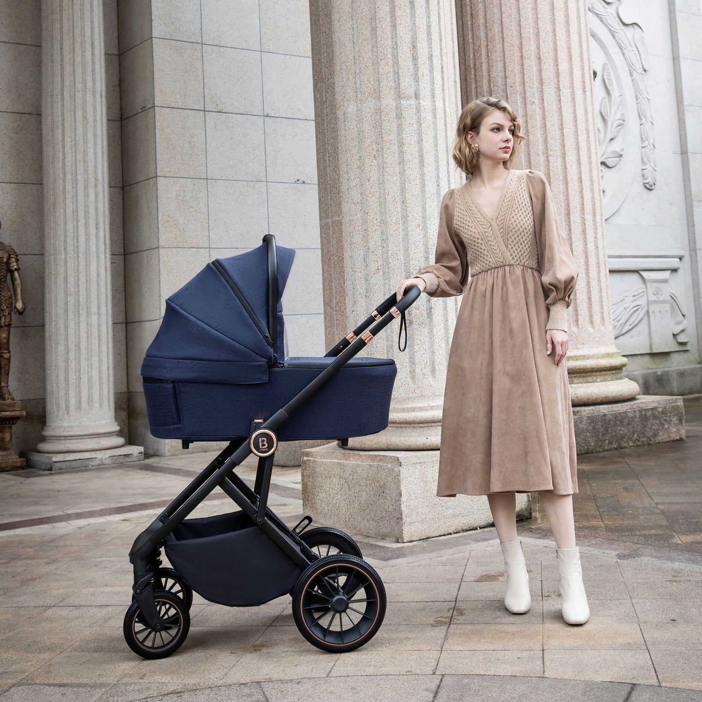 BABYMORE - Chia Pram Pushchair – Midnight Blue