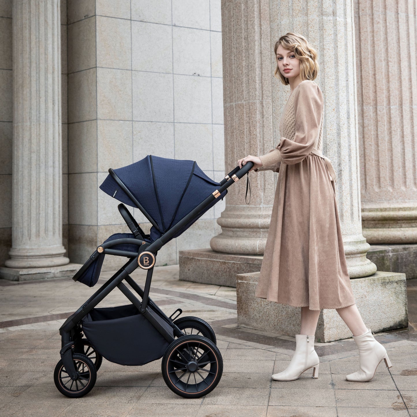 BABYMORE - Chia Pram Pushchair – Midnight Blue