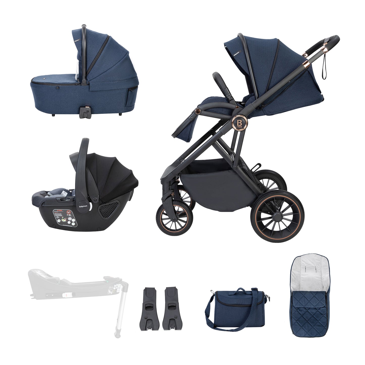 BABYMORE - Chia Travel System Coco Car Seat – Midnight Blue
