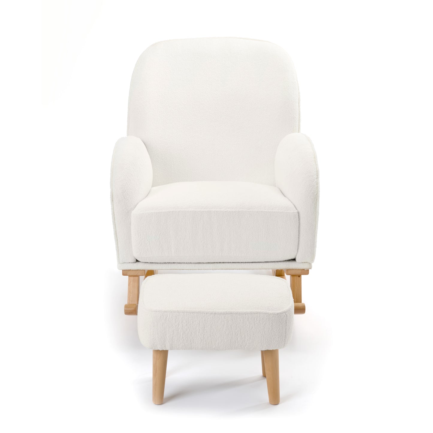 BABYMORE - Freya Nursing Chair with Stool - OFF WHITE BOUCLE