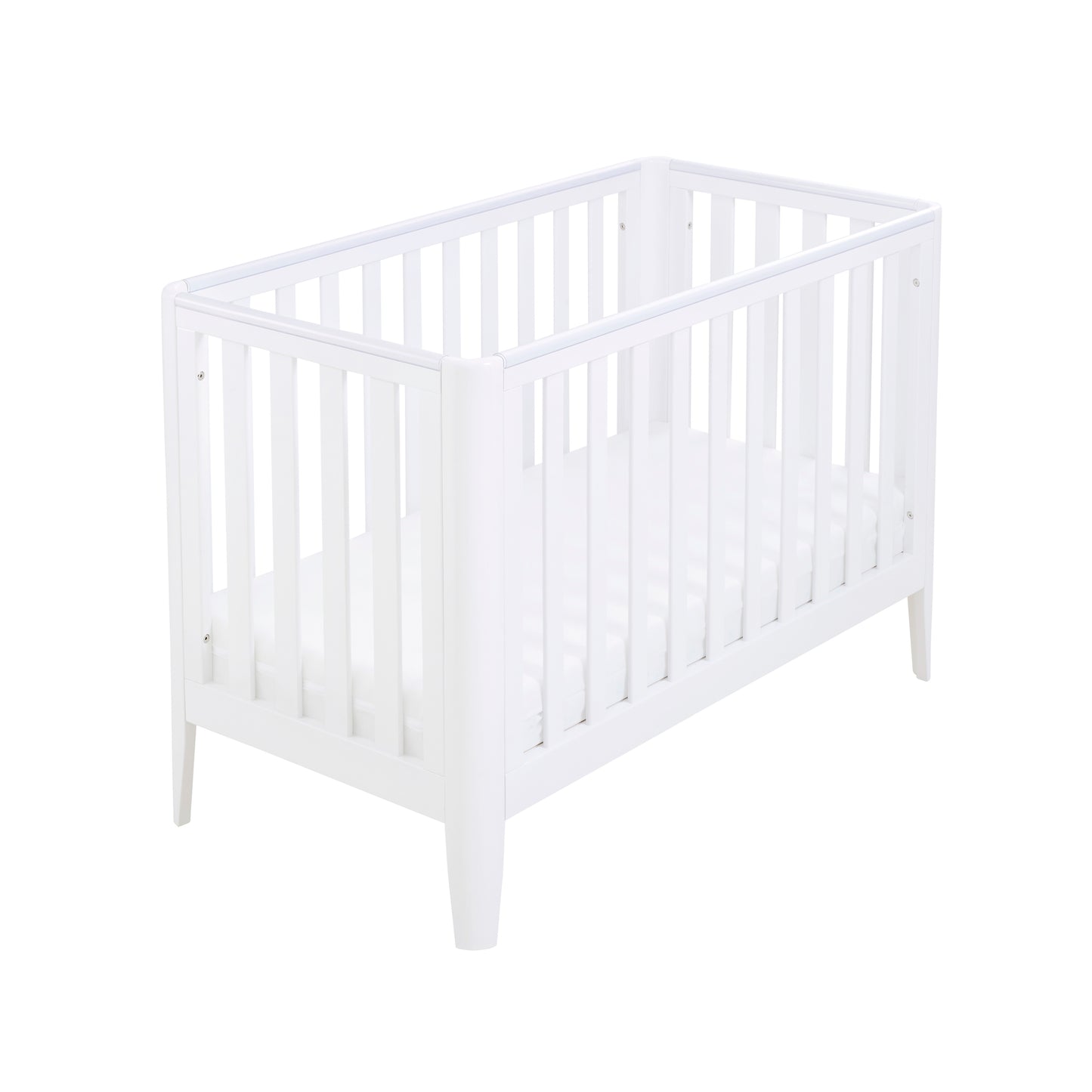 BABYMORE - Iris Mini Cot Bed WHITE
