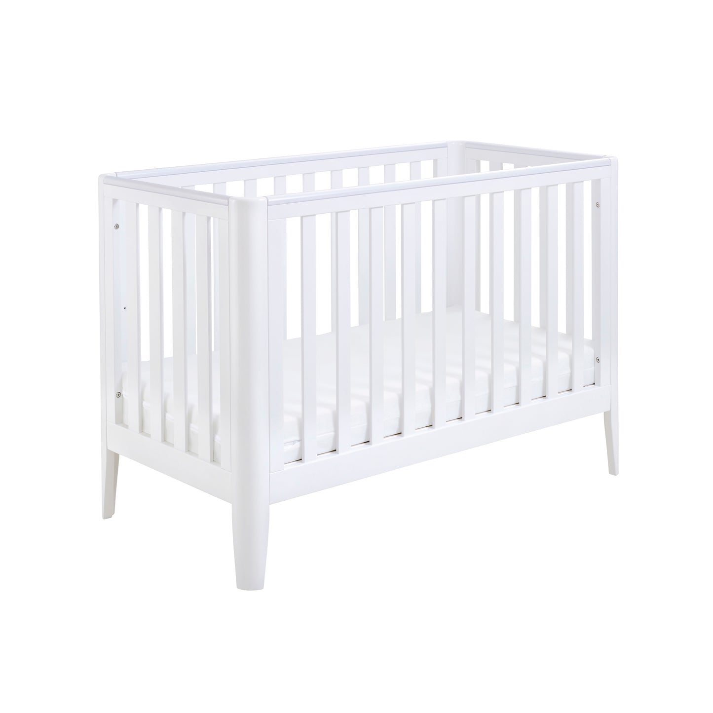 BABYMORE - Iris Mini Cot Bed WHITE