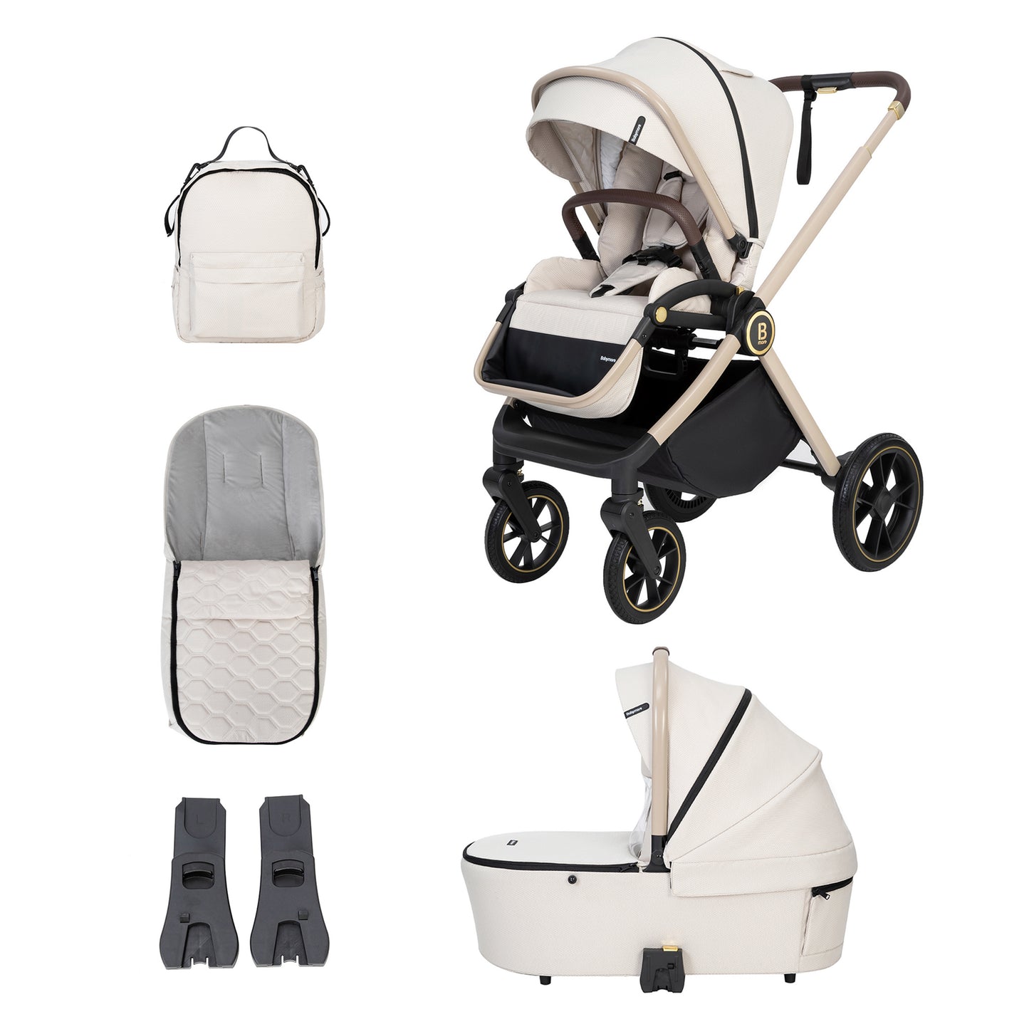 BABYMORE - Kai Pram Pushchair - Sandstone