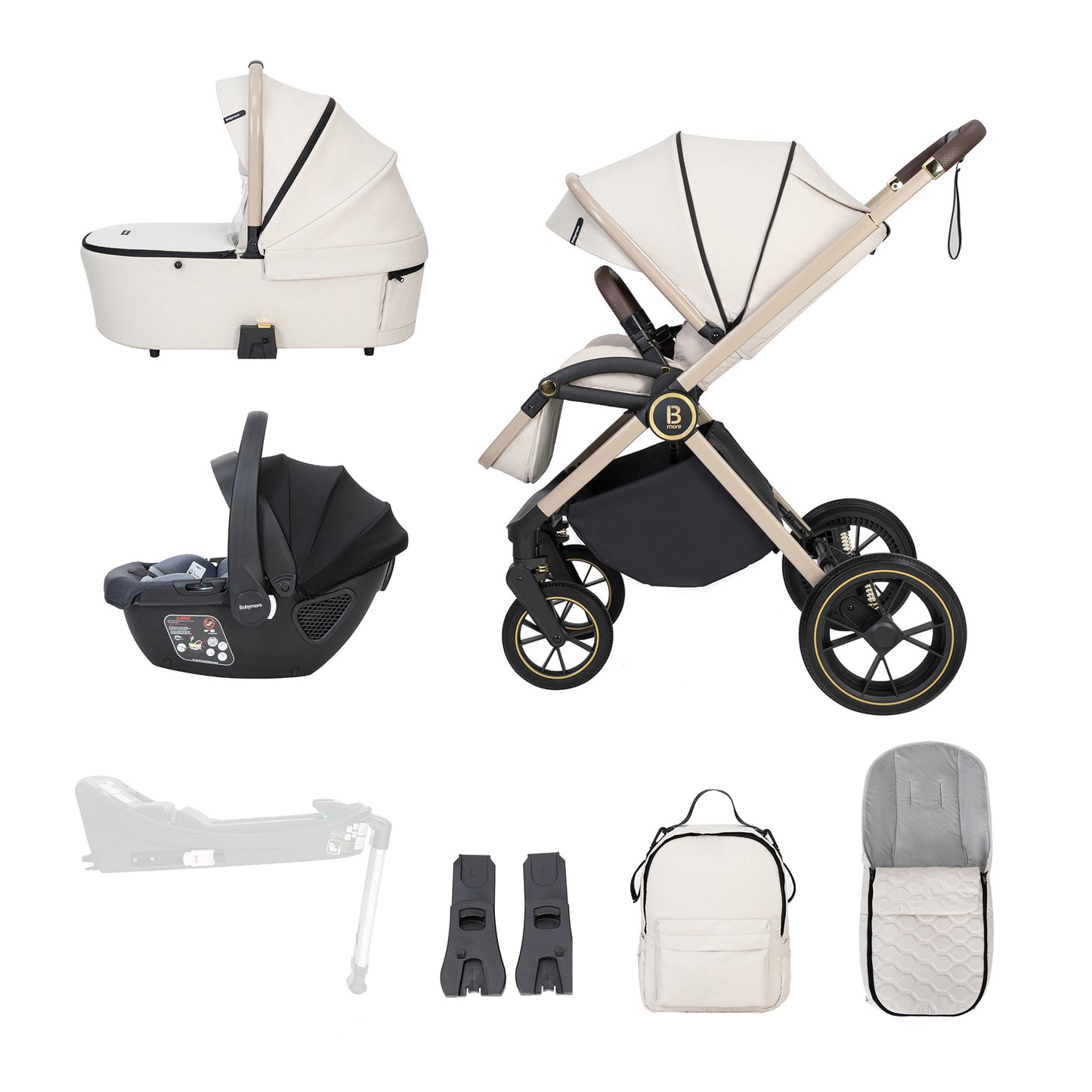 BABYMORE - Kai Travel System Coco Car Seat - Sanstone