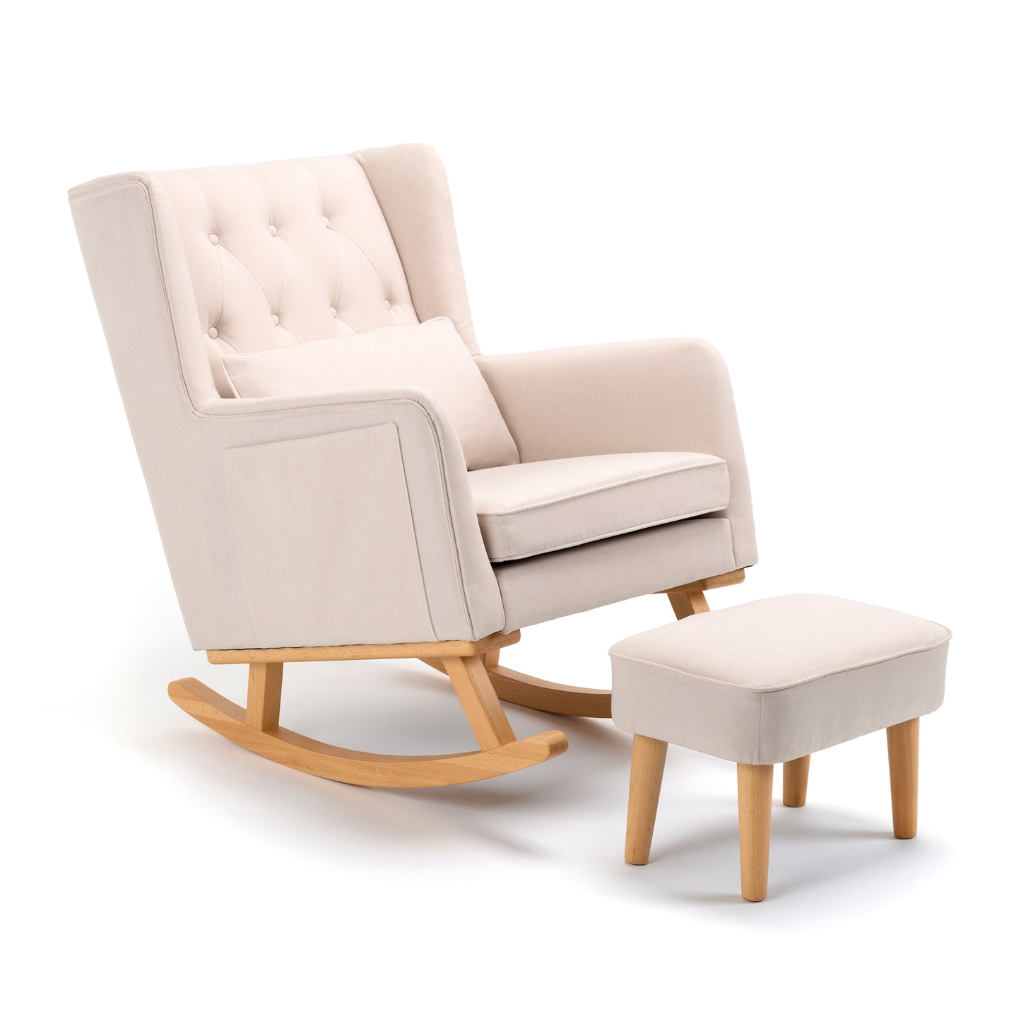BABYMORE - Lux Nursing Chair with Stool - CREAM