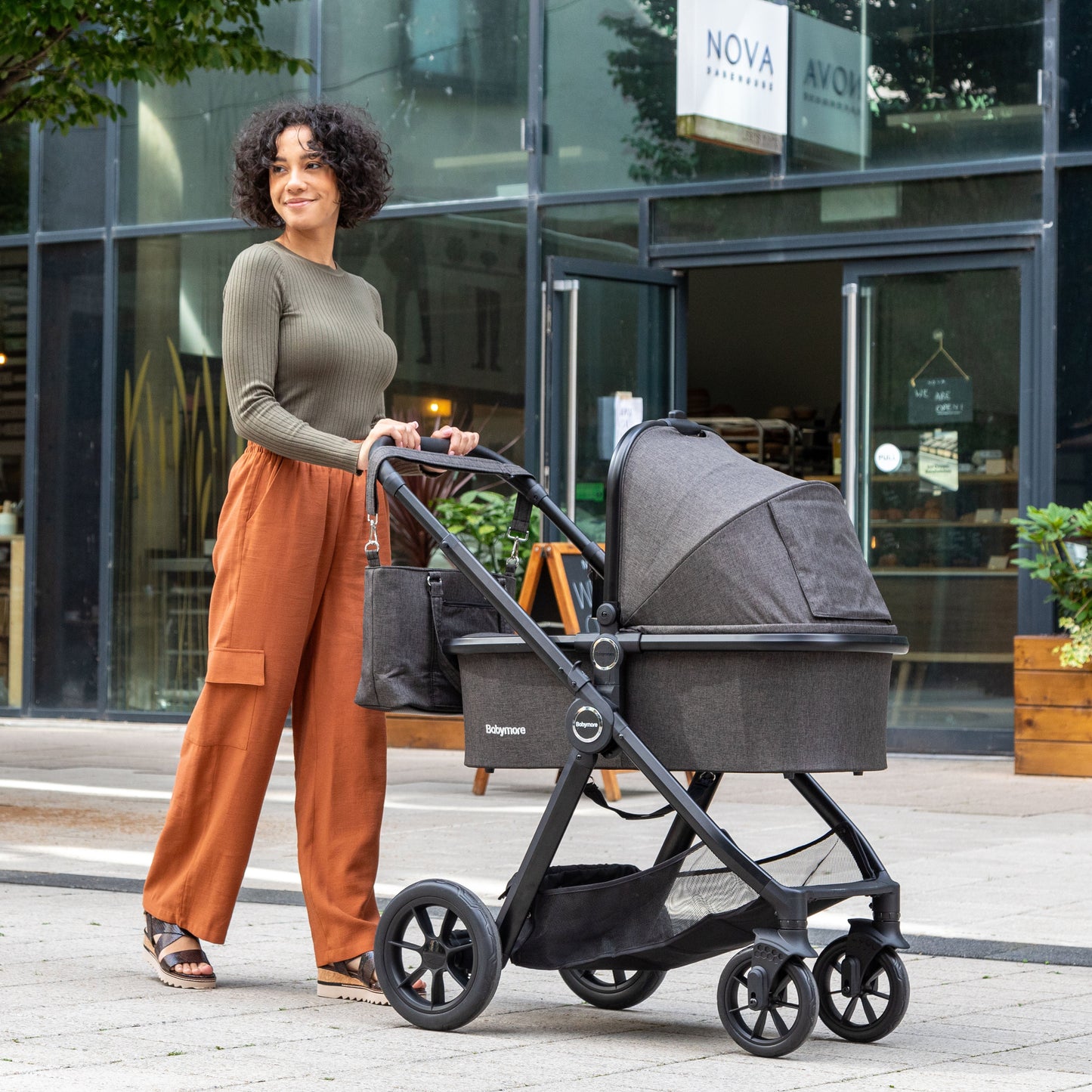 BABYMORE - Memore V2 Pram Pushchair 11 Piece – Silver