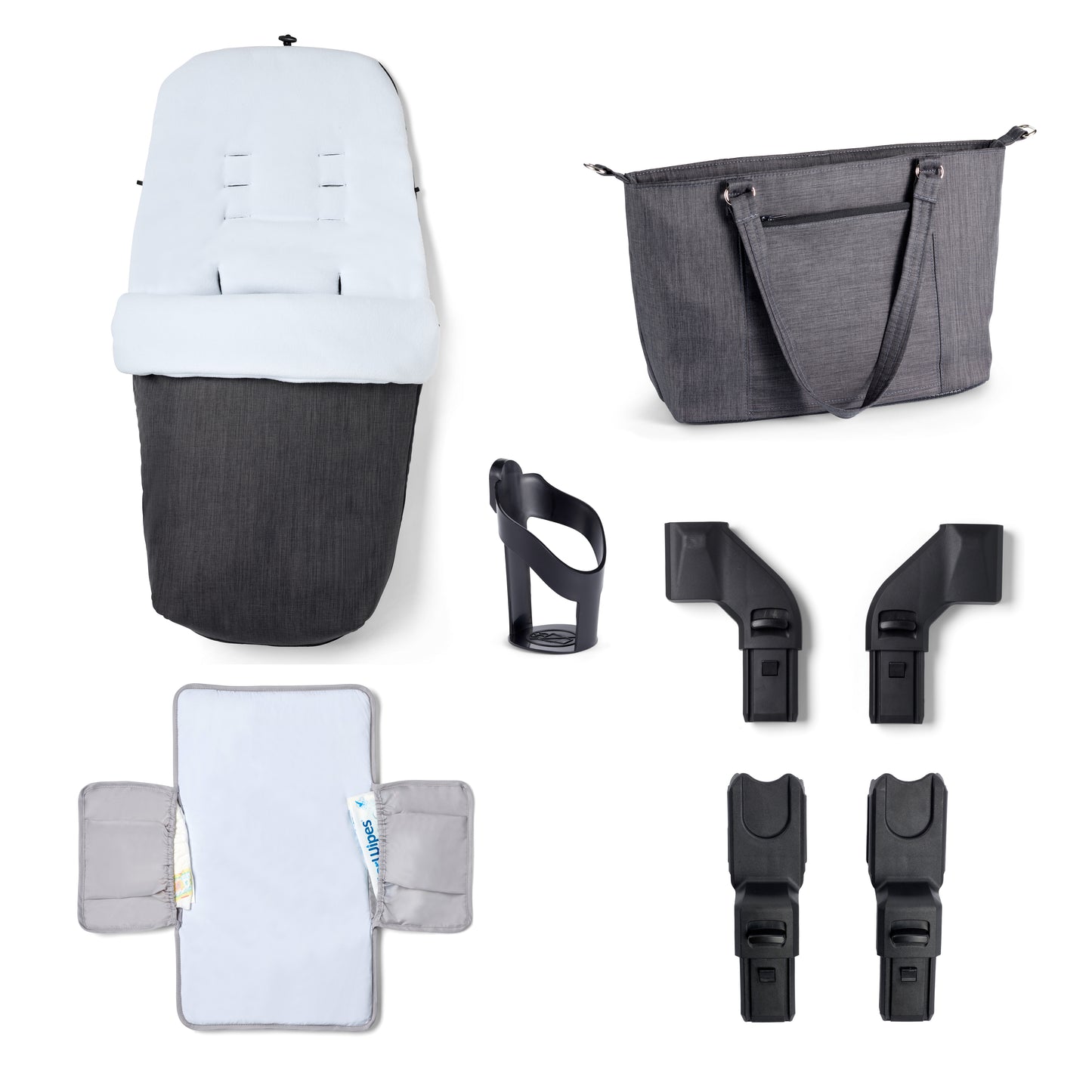 BABYMORE - Memore V2 Pram Pushchair 11 Piece – Chrome
