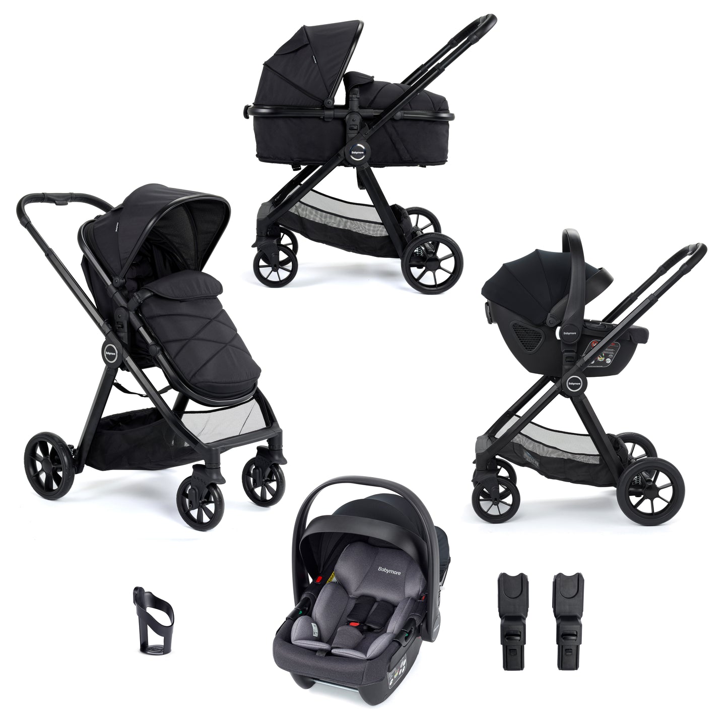 BABYMORE - Mimi Travel System Coco i-Size Car Seat – Black