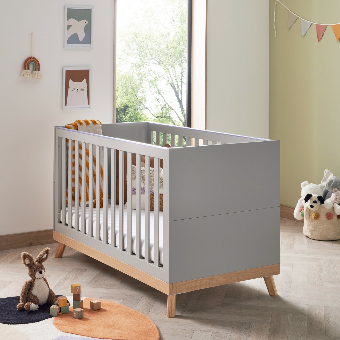 BABYMORE - Mona Cot Bed – Grey