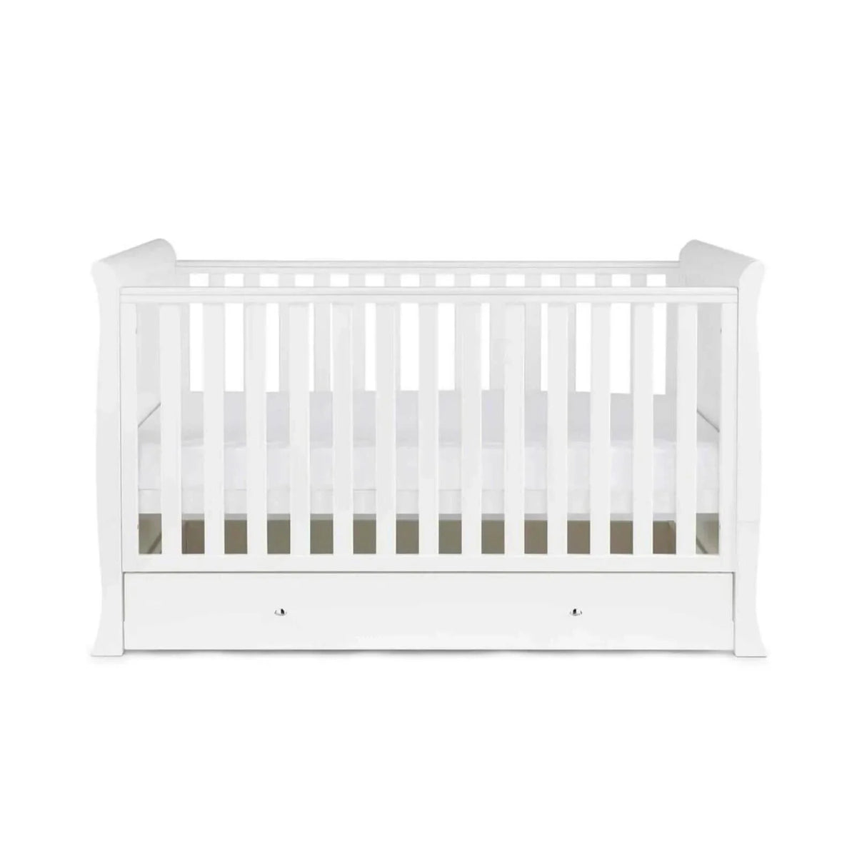 Ickle Bubba Snowdon Classic 2 Piece Furniture Set White - Fibre Mattress