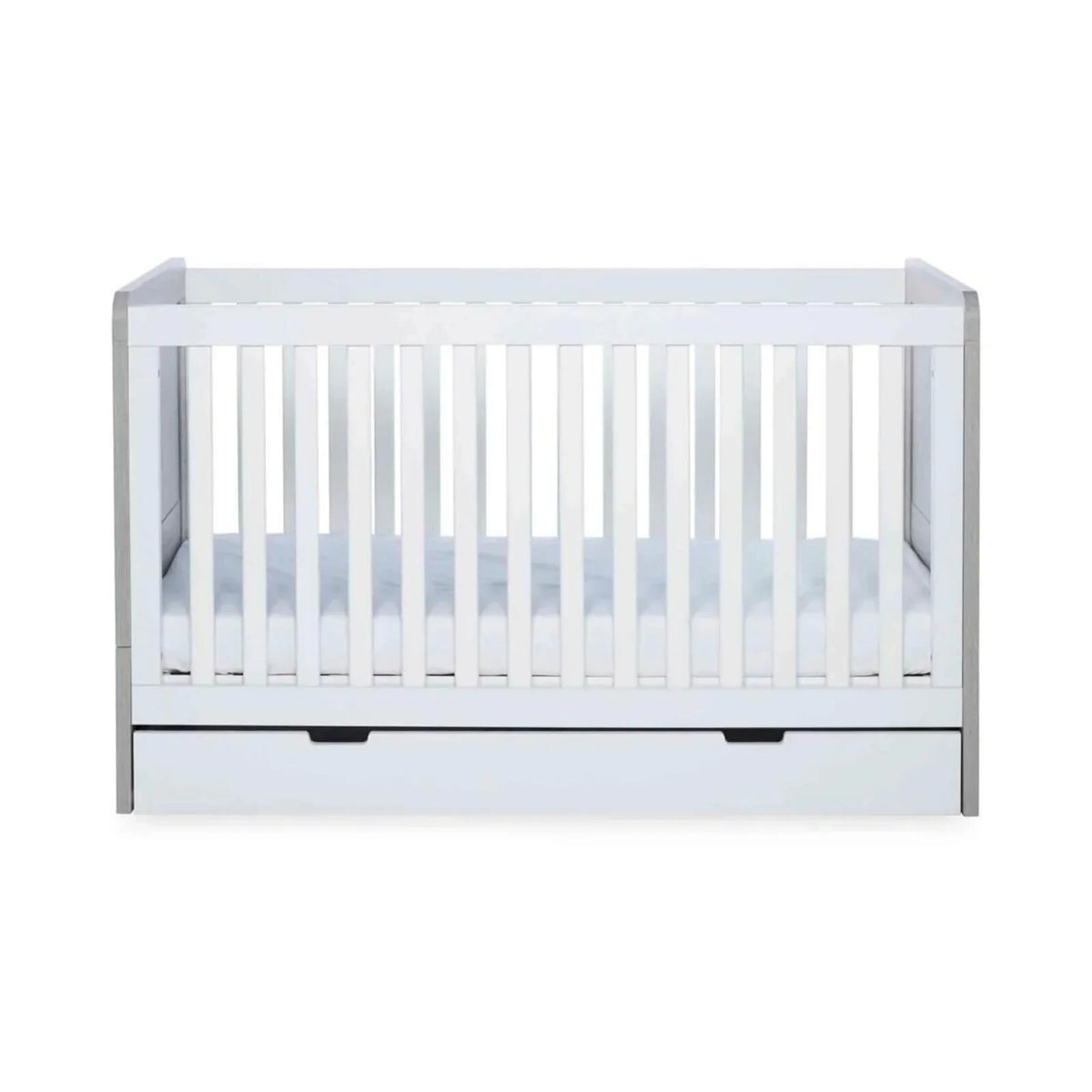 Ickle Bubba Pembrey Furniture Set Under Drawer Ash Grey & White 3 pcs - Fibre Mattress