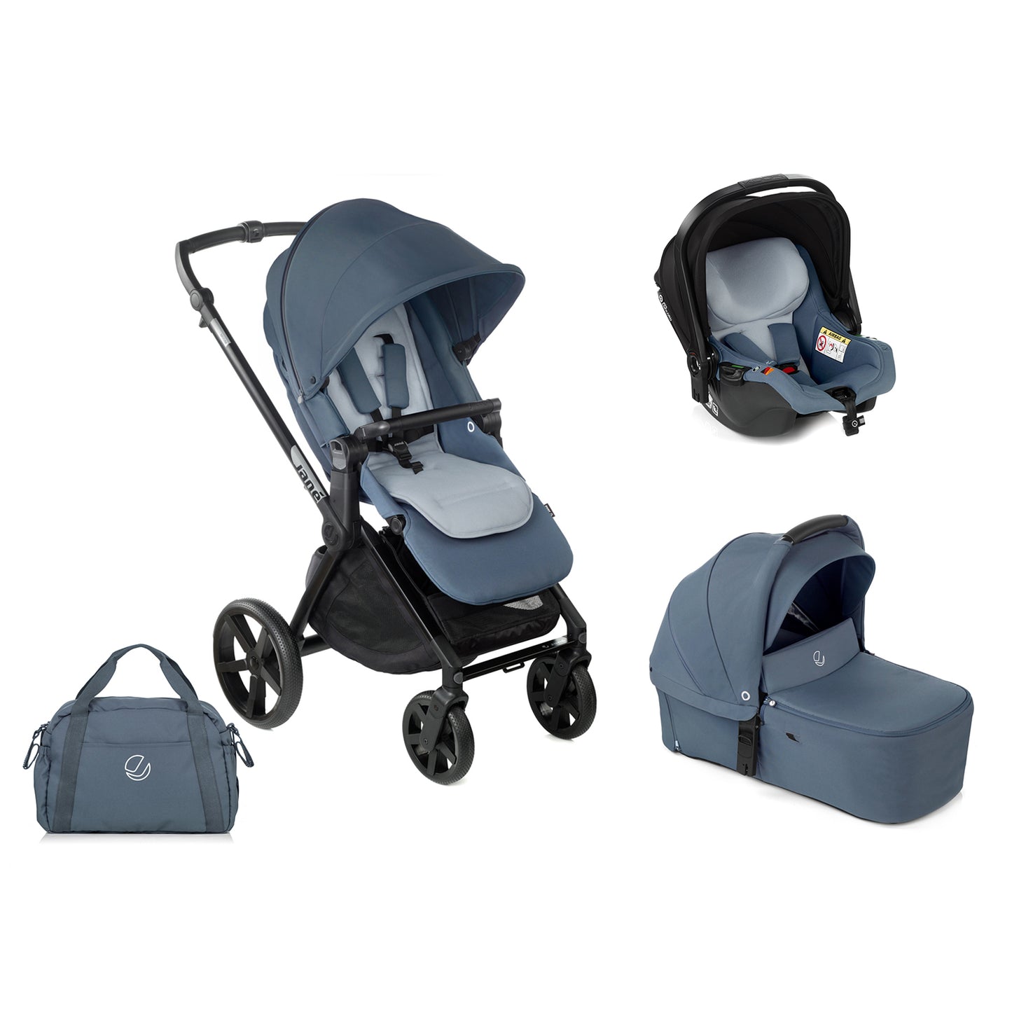 Jané Muum-4 + Sweet Carrycot + Koos iSize 3in1 Travel System