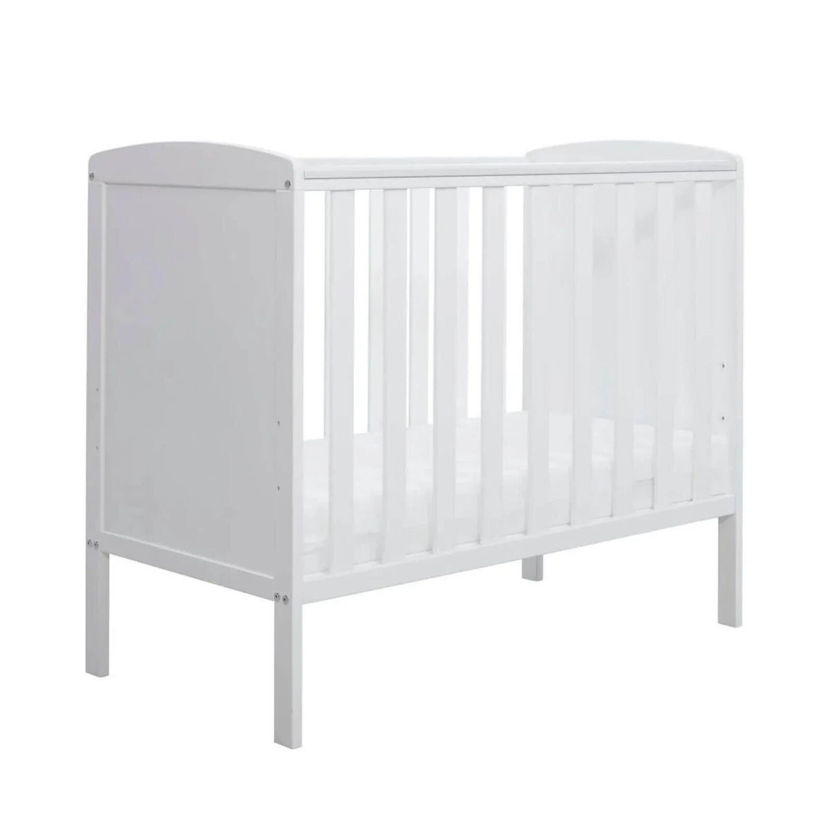 Ickle Bubba Coleby Space Saver Cot White - Fibre Mattress