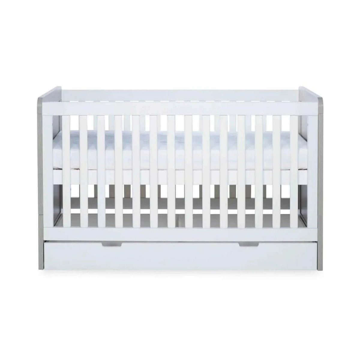 Ickle Bubba Pembrey Furniture Set Under Drawer Ash Grey & White 3 pcs - Fibre Mattress