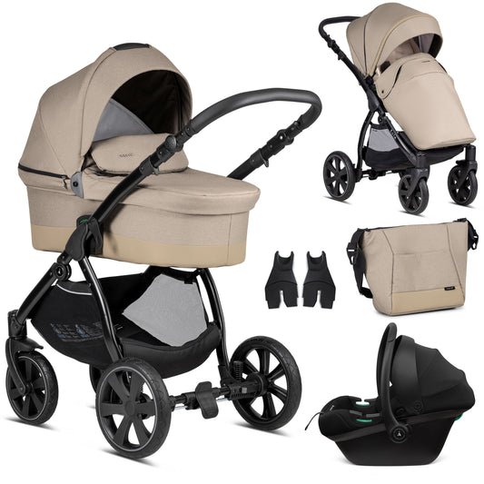 Noordi Sole Go 3in1 Travel System with Terra i-Size Car Seat - Chateau Grey