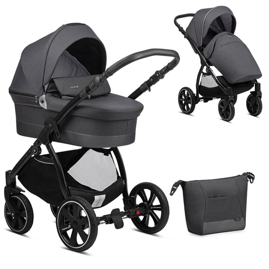 Noordi Sole Go 2in1 Pram - Black