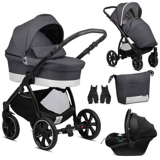 Noordi Sole Go 3in1 Travel System with Terra i-Size Car Seat - Antracite