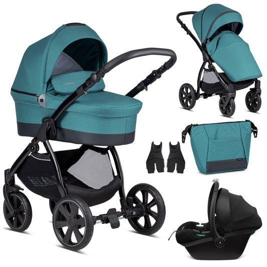 Noordi Sole Go 3in1 Travel System with Terra i-Size Car Seat - Teal