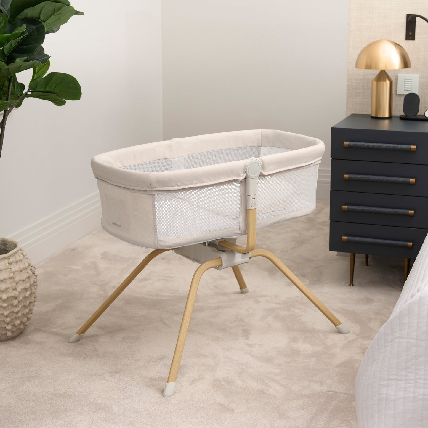 BABYMORE - Air Motion Gliding Crib - Cream