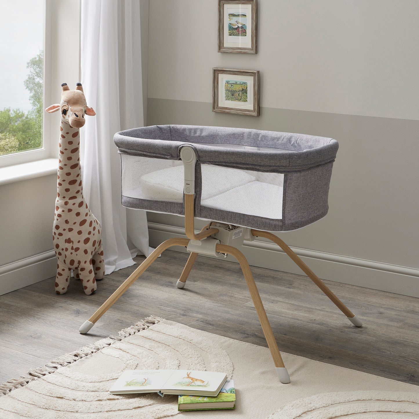 BABYMORE - Air Motion Gliding Crib - Slate