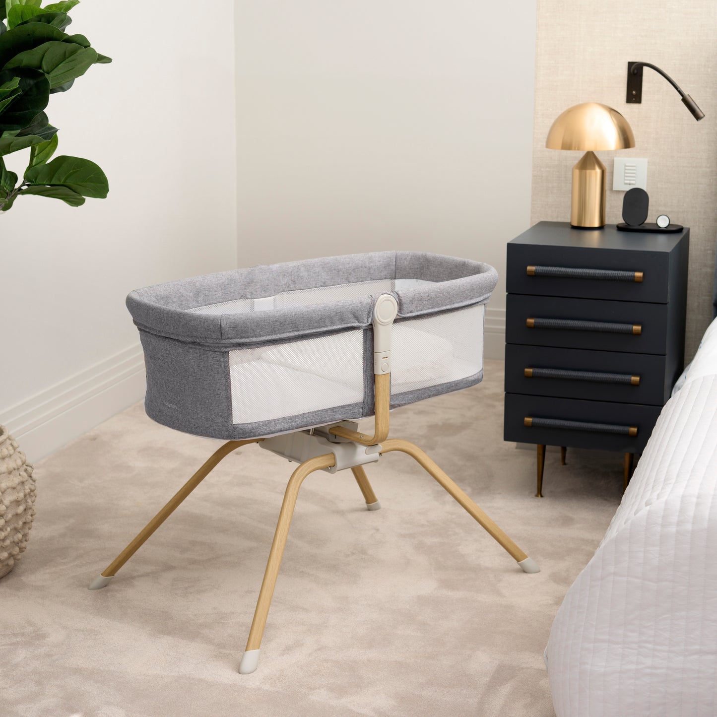 BABYMORE - Air Motion Gliding Crib - Slate