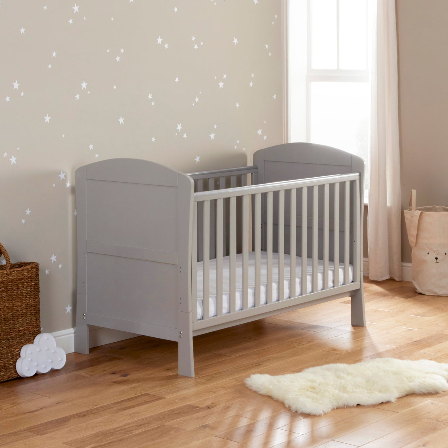 BABYMORE - Aston 2 Piece Nursery Furniture Set – Grey