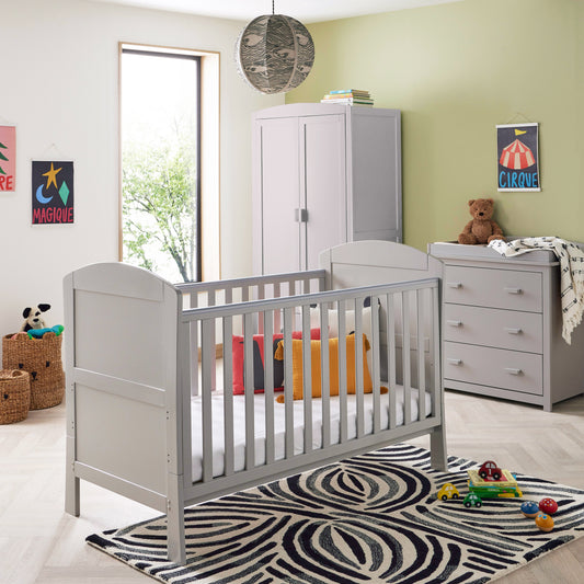 BABYMORE - Aston 3 Piece Nursery Furniture Set – Grey