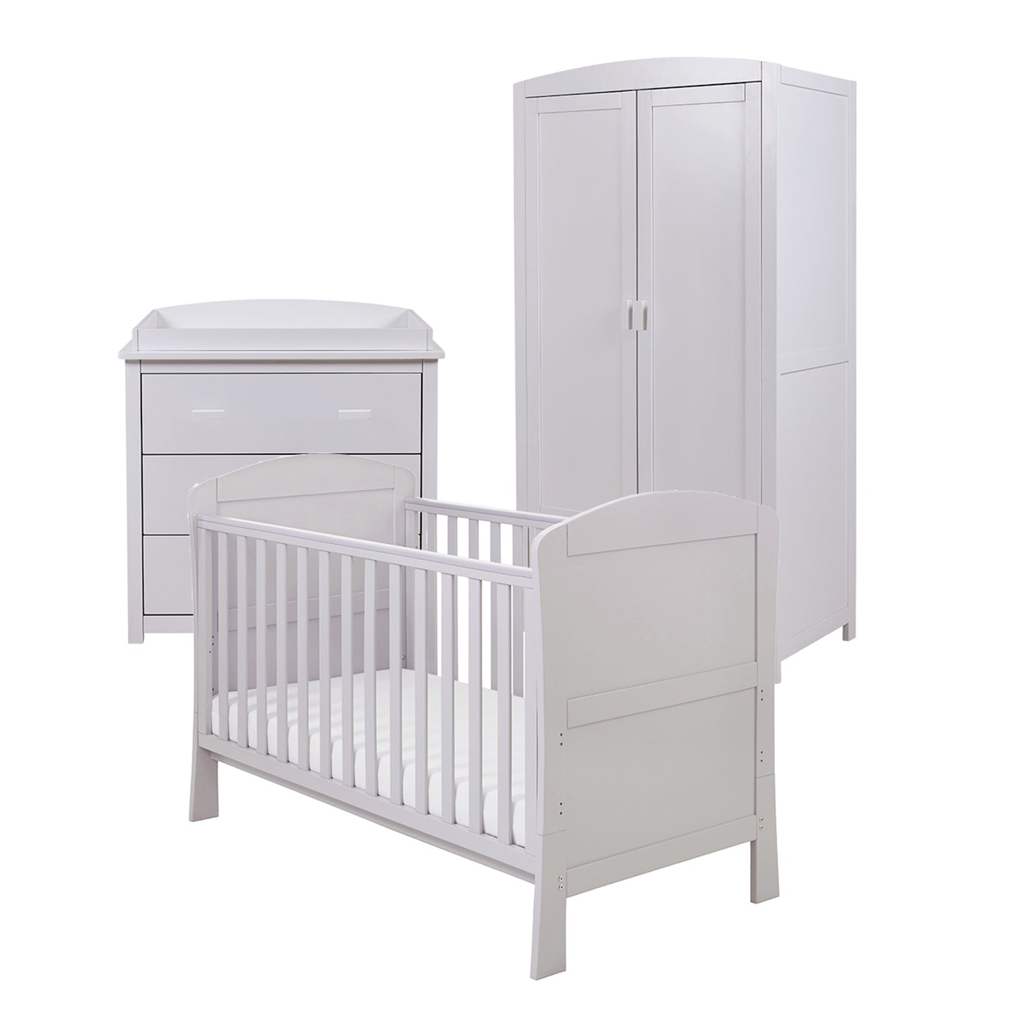 BABYMORE - Aston 3 Piece Nursery Furniture Set – Grey