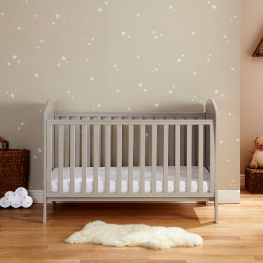 BABYMORE - Aston Drop Side Cot Bed WHITE