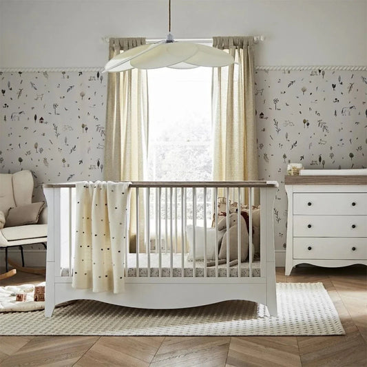 CuddleCo Clara 2 Piece Nursery Furniture Set - White & Ash