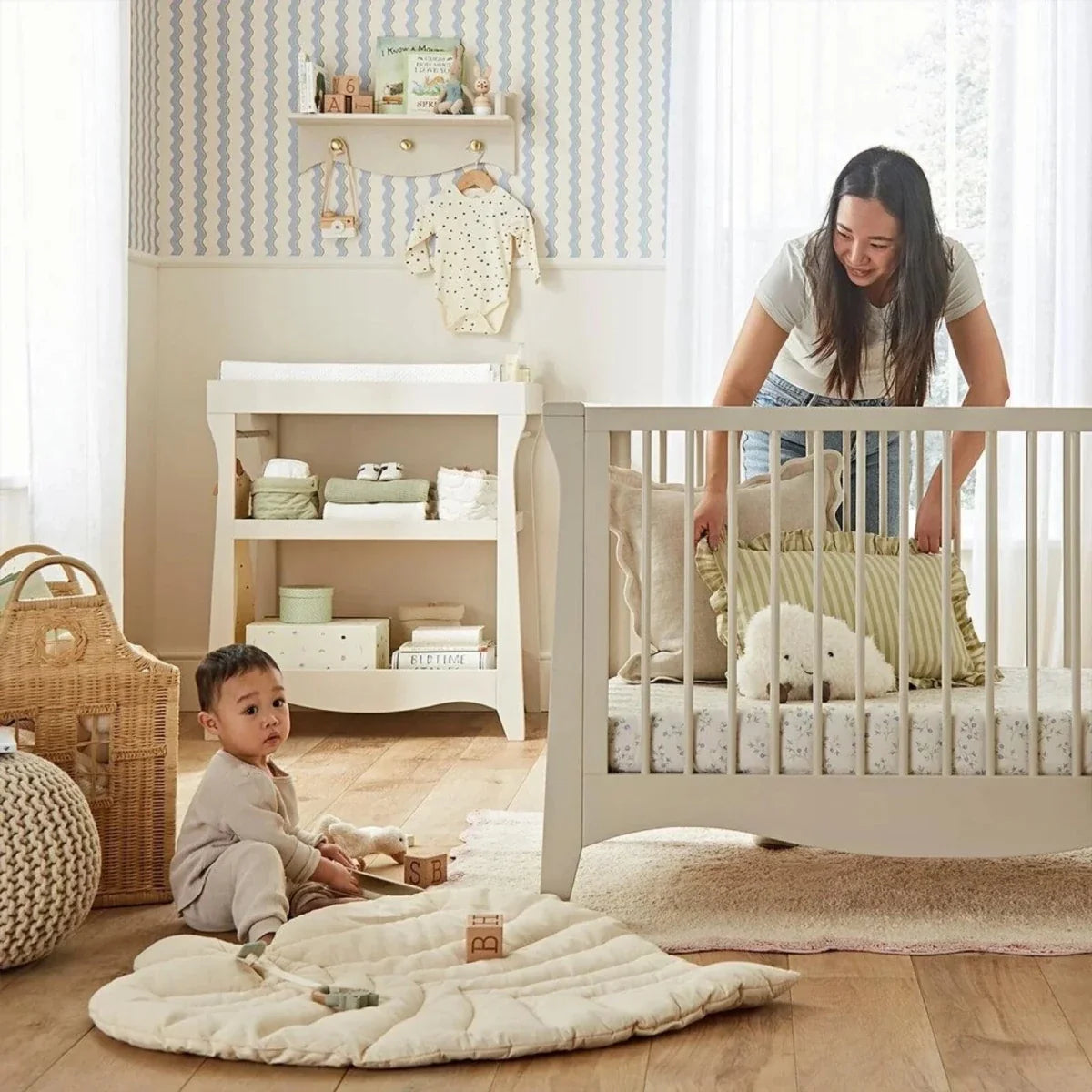 CuddleCo Clara Mini 2 pcs Nursery Furniture Set - Cashmere