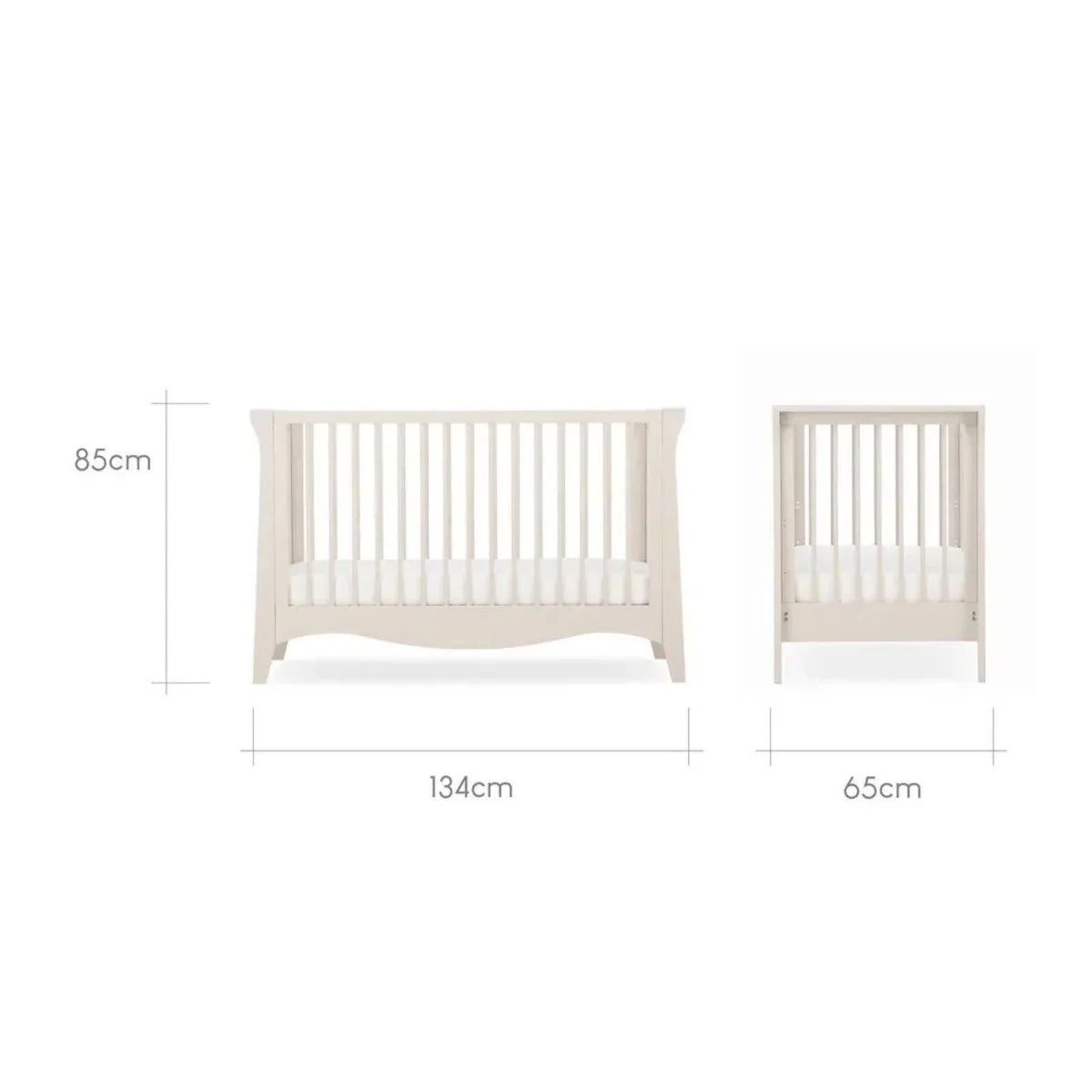 CuddleCo Clara Mini 2 pcs Nursery Furniture Set - Cashmere