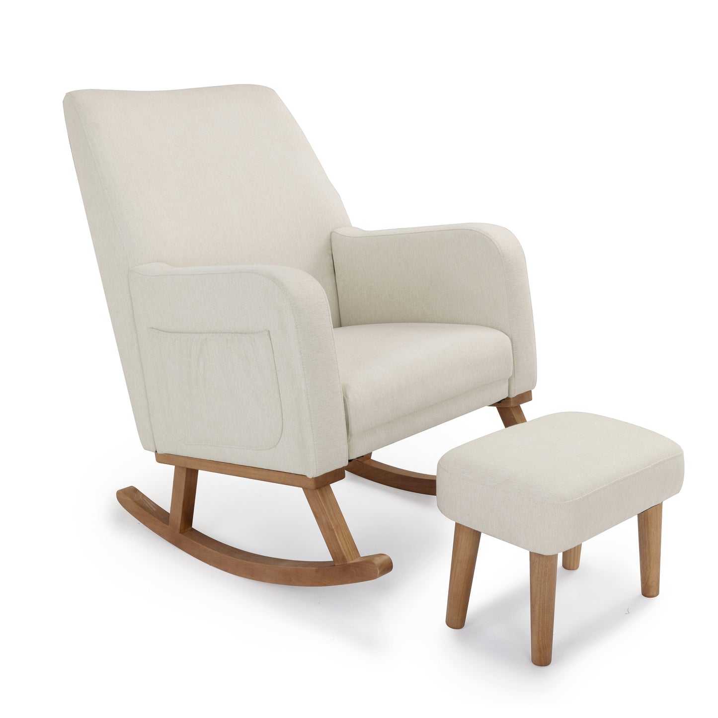 BABYMORE - Callie Nursing Chair with Stool – Ivory