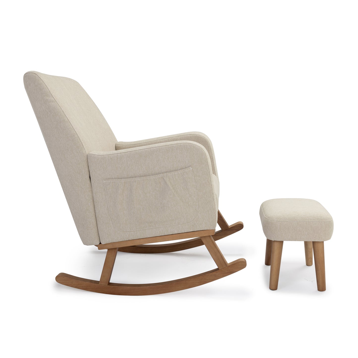 BABYMORE - Callie Nursing Chair with Stool – Oatmeal