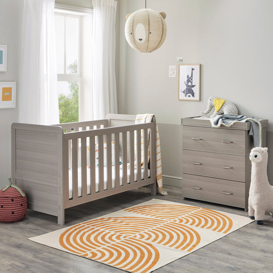 BABYMORE - Caro 2 Piece Nursery Furniture Set – Grey Wash