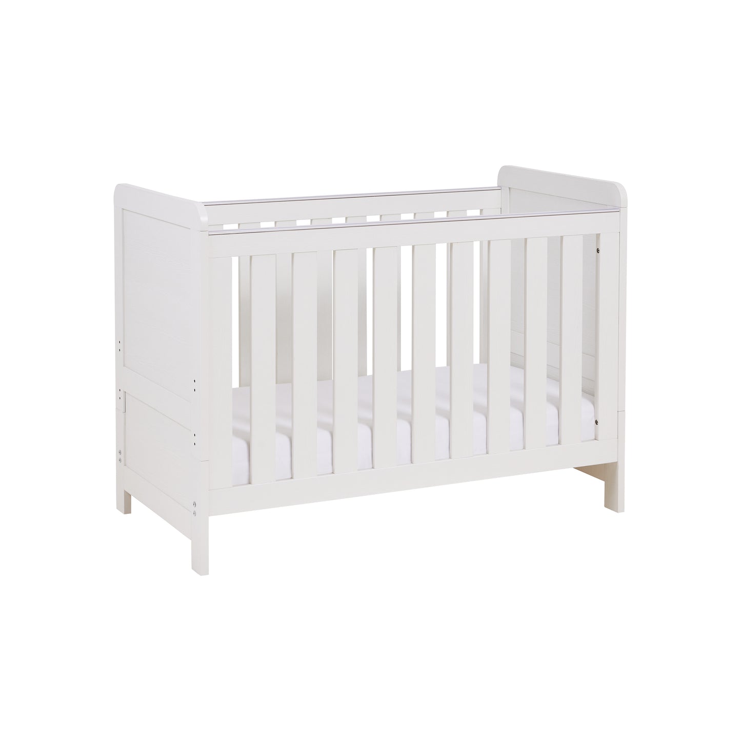 BABYMORE - Caro Mini Cot Bed – White Wash